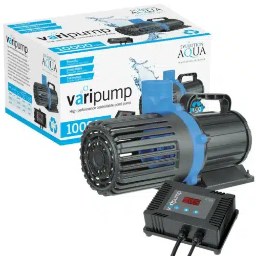 Evolution Aqua Varipump 10000 adjustable variable flow pond pump with digital controller for filtration and waterfalls