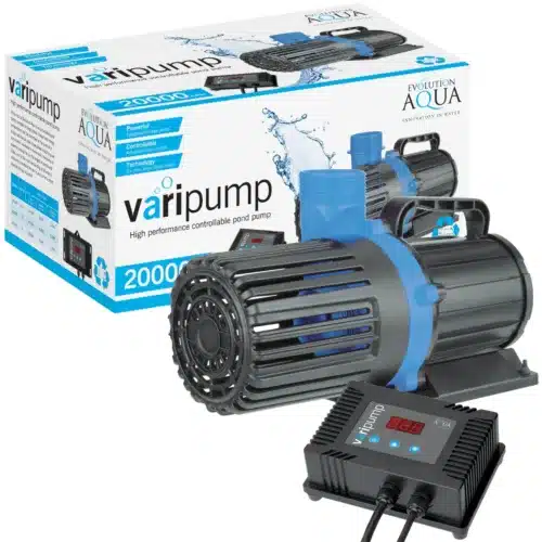 Evolution Aqua Varipump 20000 adjustable variable flow pond pump with digital controller for large koi ponds and drum filters