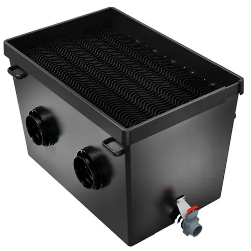 Oase ProfiClear Premium XL Discharge Module Pump Fed with ClearWave filtration blocks for large koi pond systems
