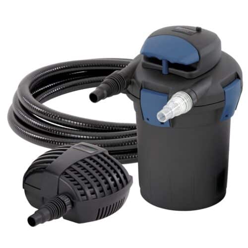 Oase BioPress Set 4000 pressurised pond filter system with FP1500 pump and 7W UV clarifier