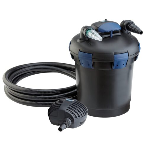 Oase BioPress Set 6000 pressurised pond filter system with FP2500 pump and 9W UV clarifier