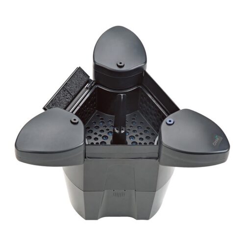 Oase SwimSkim 25 floating pond skimmer removing leaves and debris from pond surface