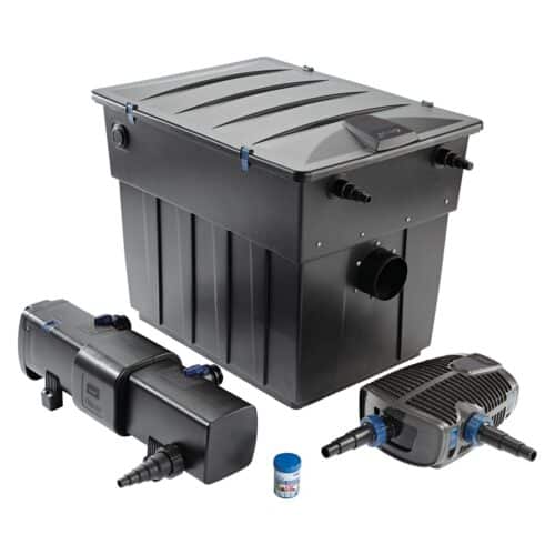 Oase BioTec ScreenMatic2 90000 automated pond filter set with AquaMax Eco Premium 21000 OC pump and Bitron 110C 110W UV clarifier