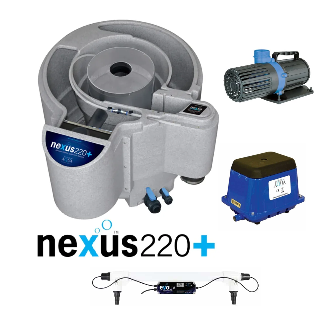 Evolution Aqua Nexus 220+ Complete Filter, Pump, UV, Airpump Set