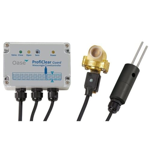 Oase ProfiClear Guard auto top up system installed on pond filtration system