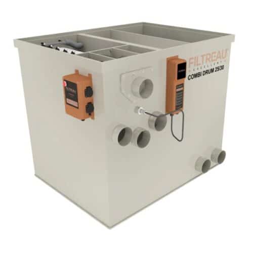 Filtreau Excellent Combi Drum 25/30 Gravity Fed self cleaning drum filter with twin bio chambers and 80 watt UV clarifier