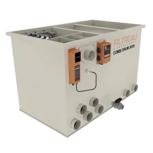 Filtreau Excellent Combi Drum 30/50 self cleaning drum filter with 80W UV for koi pond filtration