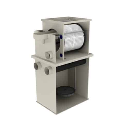 Filtreau PF20 stainless steel drum filter screen with integrated moving bed biological chamber
