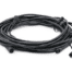 The Oase LunAqua Connect Outlet Extension Cable 10m, featuring four evenly spaced outlets along the cable, designed for expanding the LunAqua Connect White LED lighting system with IP67 waterproof connectors.
