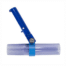 Close-up side view of the transparent round suction nozzle with a blue telescopic rod connection for the FANGO 2000 pond vacuum