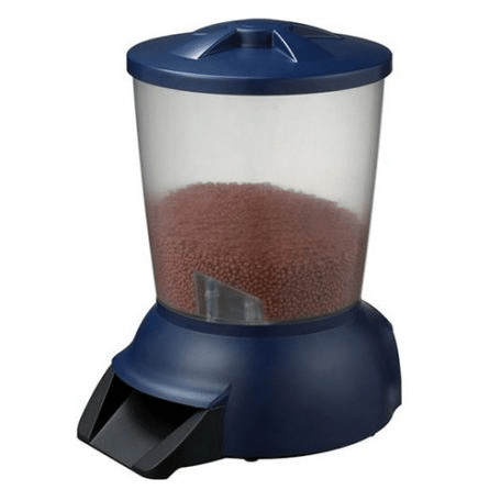 AquaForte Koi Feeder with digital display and 5-litre food container for automated pond fish feeding