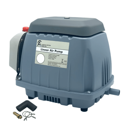 Charles Austen ET alarm equipped air pump for large ponds, lakes, septic tanks and sewage treatment systems
