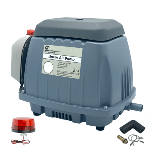 Charles Austen ET alarm output air pump for large ponds lakes and sewage treatment systems