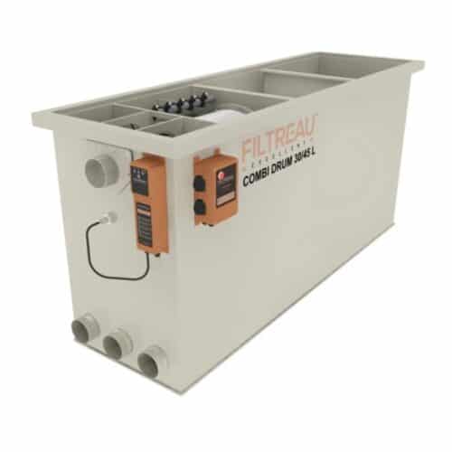 Filtreau Excellent Combi Drum 30/45 L Pump Fed self cleaning drum filter with 80W UV for koi pond filtration
