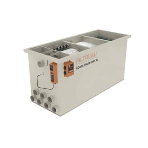 Filtreau Excellent Combi Drum 50/65 XL Gravity Fed Inline self cleaning drum filter with 80W UV for large koi pond filtration
