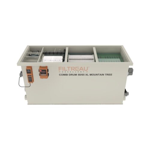 Filtreau Excellent Combi Drum 50/60XL Mountain Tree gravity or pump fed koi pond filtration system full external view