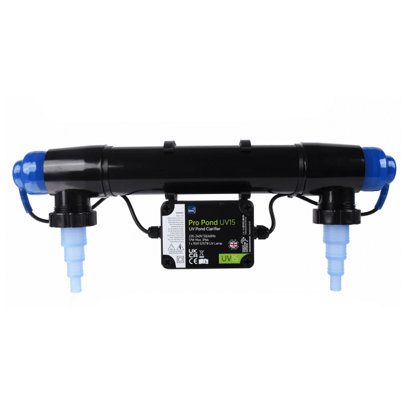 TMC Pro Pond UV15 UV pond clarifier, 16-watt ultraviolet pond steriliser for controlling algae and bacteria in ponds up to 15,000 litres.