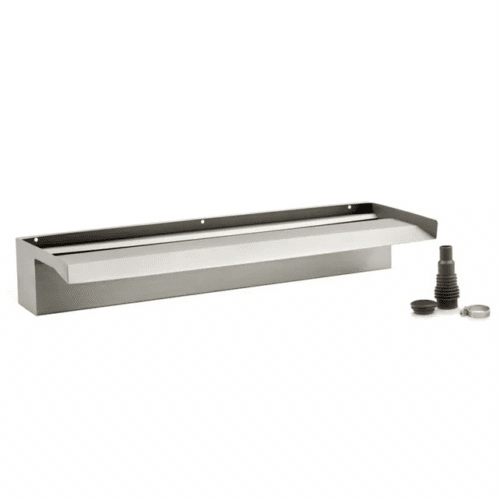Oase Waterfall XL 60 stainless steel water blade with extended lip producing a wide smooth water sheet