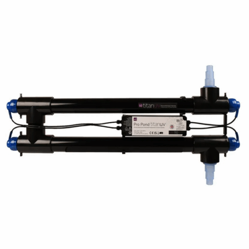 TMC Pro Pond Titan UV110 UV pond clarifier, dual 55-watt photocatalytic ultraviolet steriliser with Hyperion quartz lamps for algae control and clear water in ponds up to 135,000 litres.