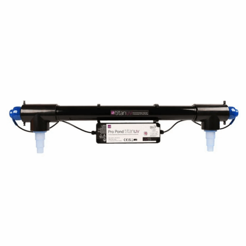 TMC Pro Pond Titan UV55 UV pond clarifier, 55-watt photocatalytic ultraviolet steriliser with Hyperion quartz lamp for algae control and crystal-clear water in ponds up to 67,500 litres.