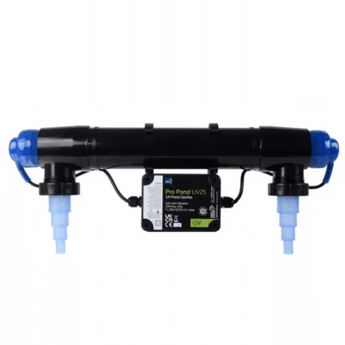 TMC Pro Pond UV25 UV pond clarifier, 25-watt ultraviolet pond steriliser designed for clear water and algae control in ponds up to 25,000 litres.