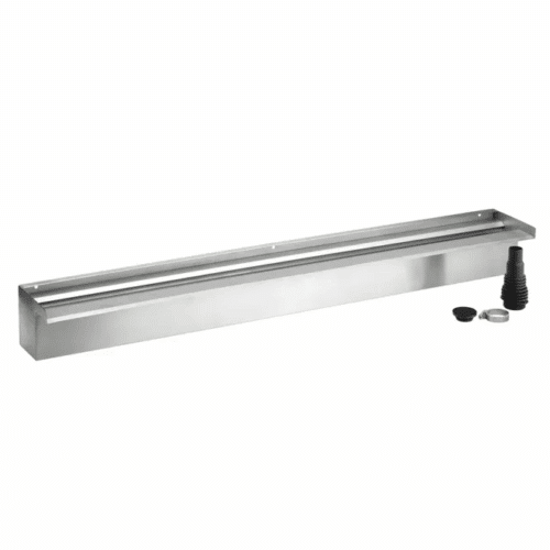 Oase Waterfall 90 stainless steel water blade creating a wide smooth water sheet