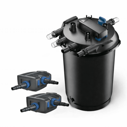 Oase FiltoClear 90000 Set OC pressurised pond filter with integrated 120 watt UV clarifier and twin AquaMax Eco Premium 21000 pumps