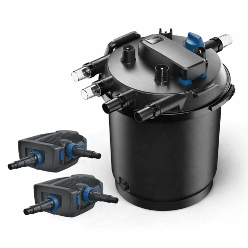 Oase FiltoClear 60000 Set OC pressurised pond filter with integrated 84 watt UV clarifier and twin AquaMax Eco Premium 17000 pumps