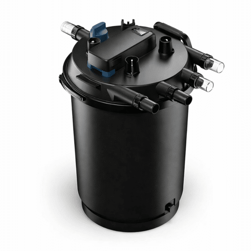 Oase FiltoClear 90000 pressurised pond filter with integrated 120 watt UV clarifier and twin 2 inch inlets for large ponds