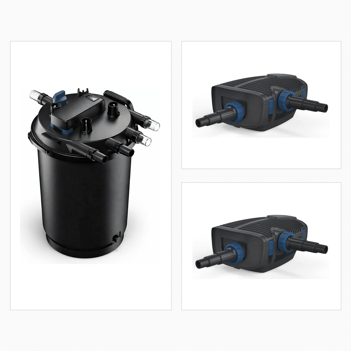 Oase FiltoClear 90000 Set OC with two AquaMax Eco Premium 21000 pond pumps