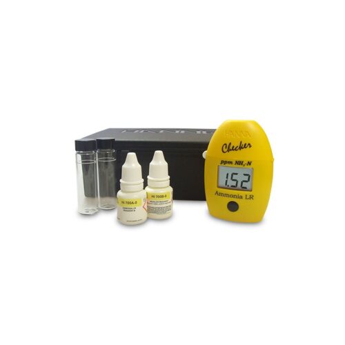 Hanna HI-700 ammonia checker kit with tester reagent bottles cuvette and case