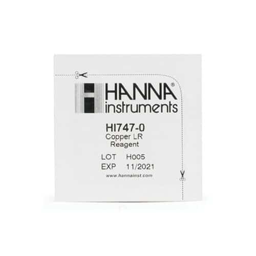 Hanna HI-747-25 copper low range reagent packets for aquarium water testing