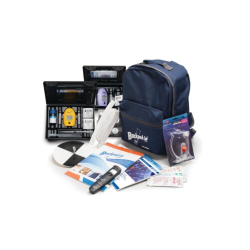 Hanna HI-3899BP portable marine science water testing kit in backpack