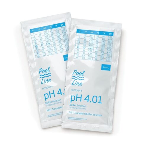 Hanna HI-700044P pH 4.01 buffer solution sachets for pH meter calibration