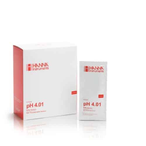 Hanna HI-70004P pH 4.01 buffer calibration sachets for pH meters