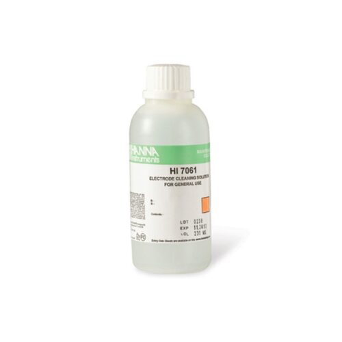 Hanna HI-7061M pH electrode cleaning solution bottle for removing residue