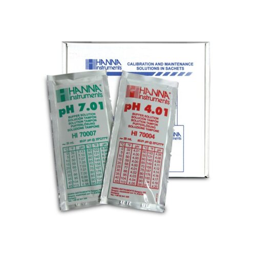 Hanna HI-77400P pH 4.01 and 7.01 buffer calibration sachets kit