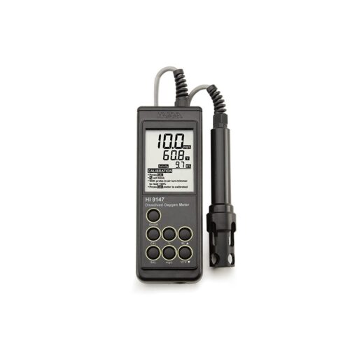 Hanna HI-9147-10 handheld dissolved oxygen meter with 10m probe for aquaculture