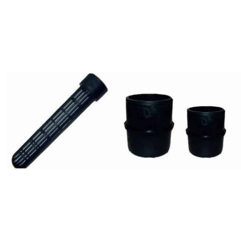 Black 40mm pickup strainer for pond filtration and pipe intake protection