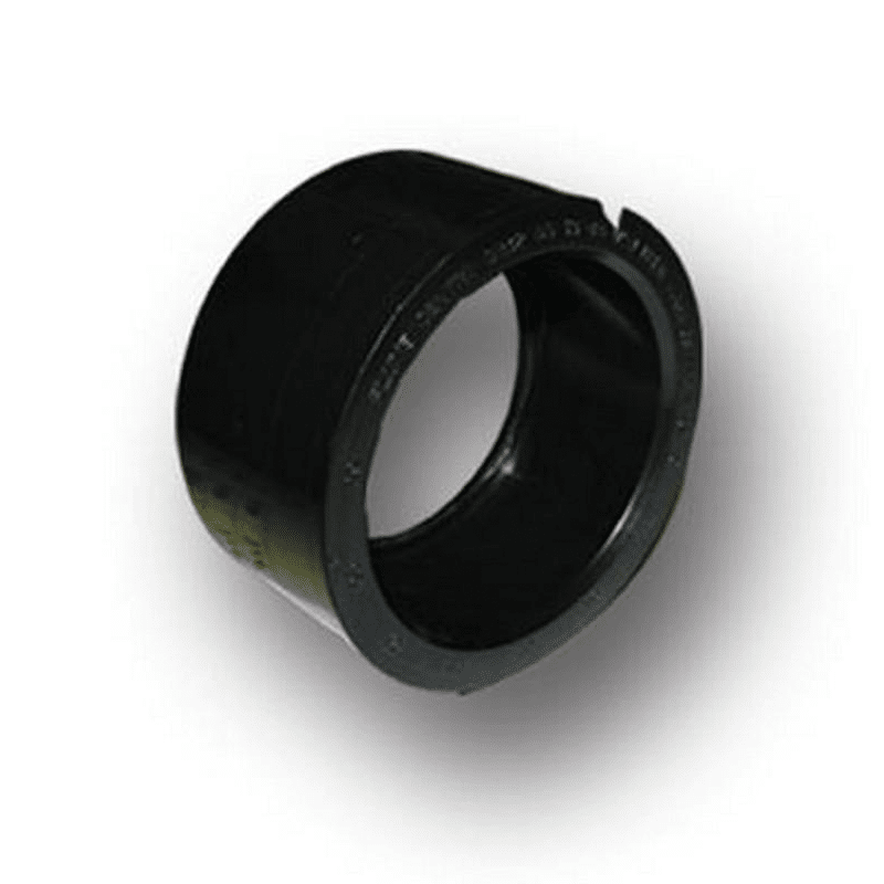Black waste solvent weld reducers for pond filtration and drainage systems