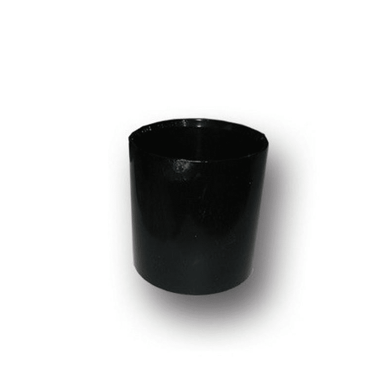 Black waste straight connector for joining solvent weld PVC pipe systems