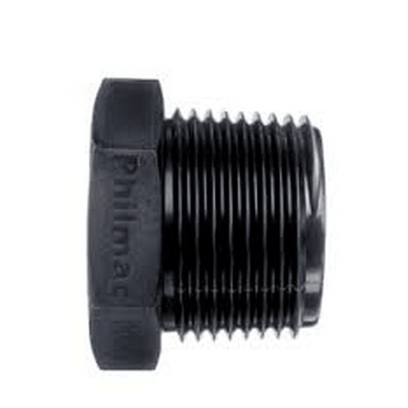 BSP threaded reducer fitting for pond pumps and filtration equipment