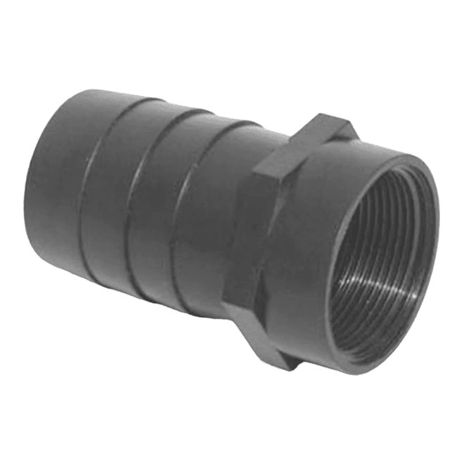 Female threaded hose tail fitting with BSP thread and flexible hose connection