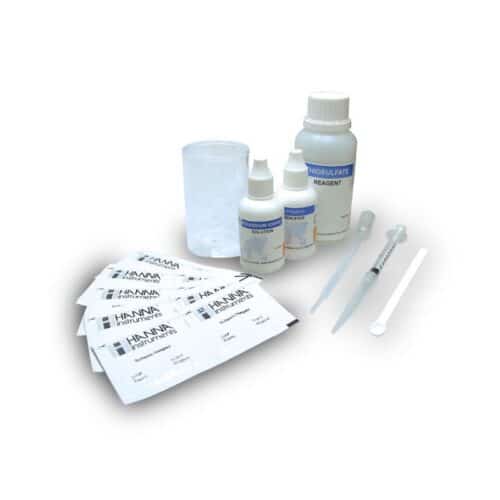 Hanna HI-38023 chlorine titration test kit with reagents and accessories