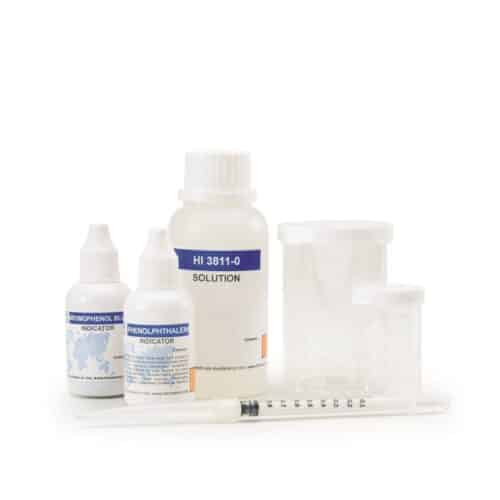 Hanna HI-3811 alkalinity water testing kit with titration reagents