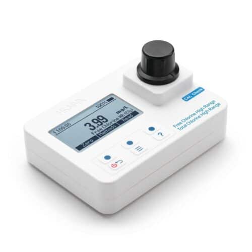 Hanna HI-97734 portable photometer for high range free and total chlorine testing
