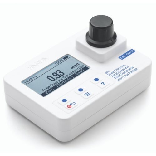 Hanna HI-97745 portable photometer for chlorine pH hardness and iron testing