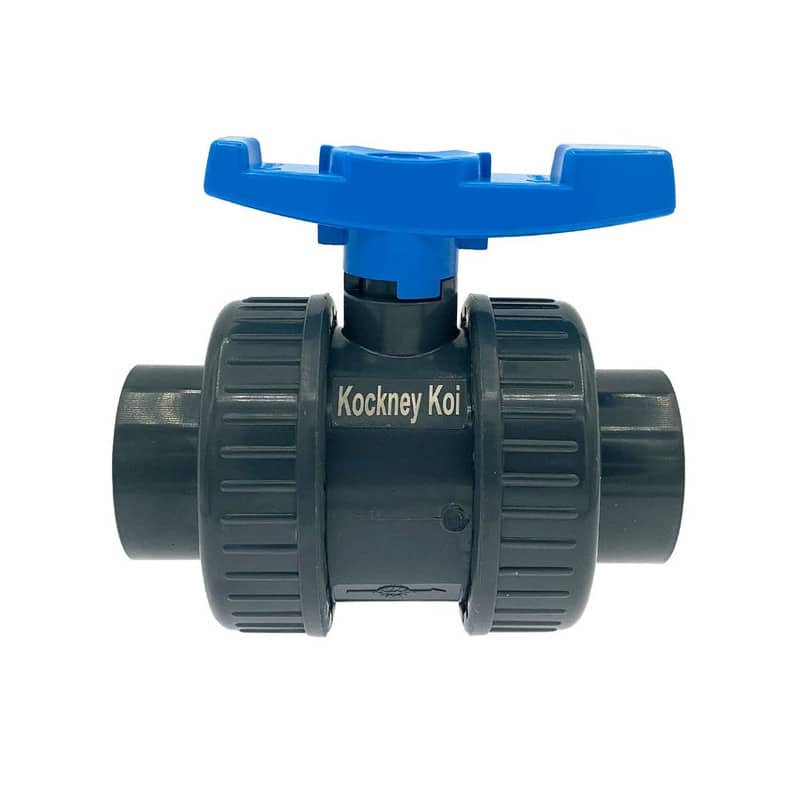 Kockney Koi Double Union pressure pipe ball valve for koi pond systems