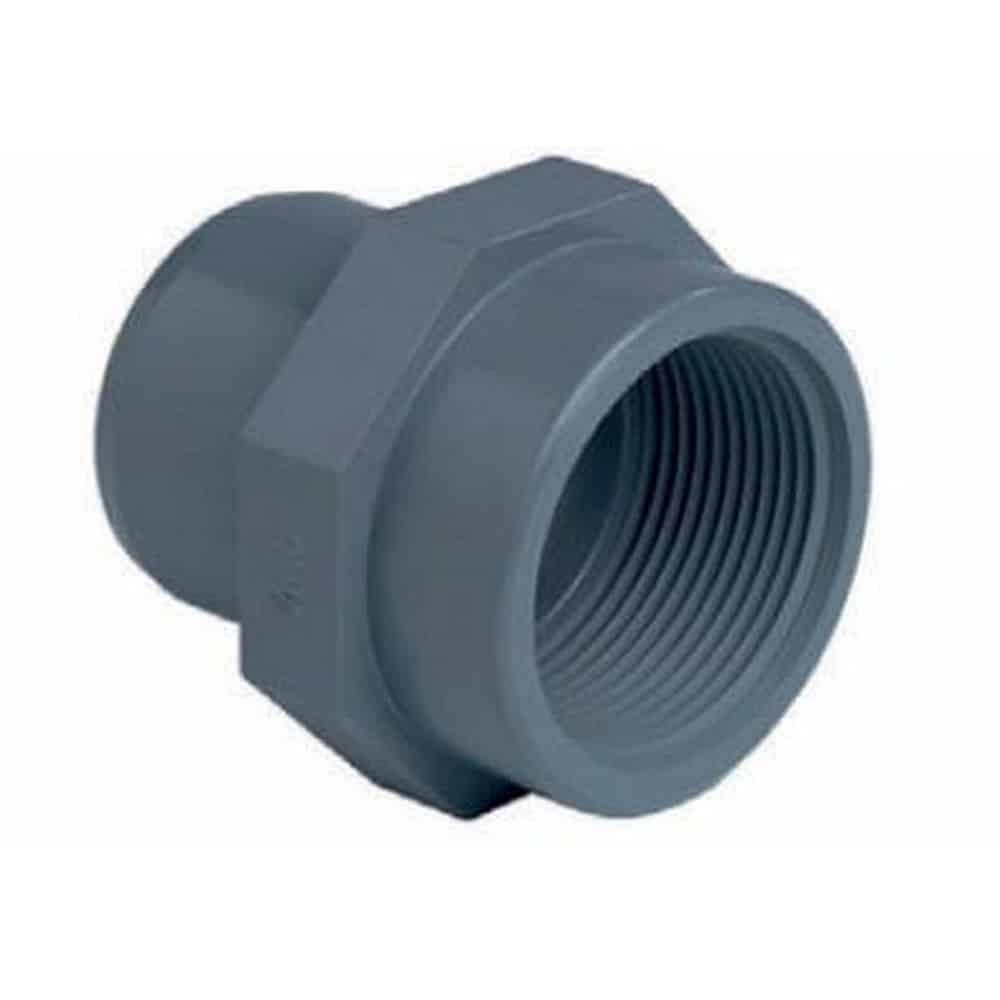 PVC pressure pipe plain male female thread fitting for pond systems