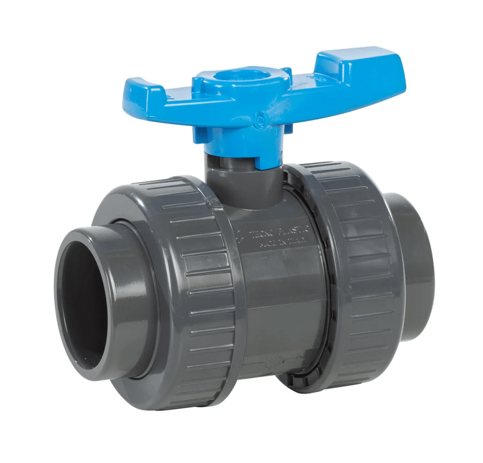 TP pressure pipe ball valve with blue handle for koi pond systems